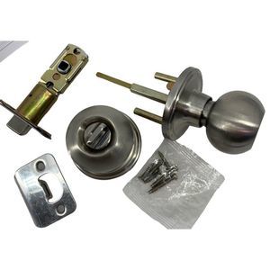 Copper Creek Round Brushed Nickel Interior Door Knob Privacy Lock adjust 8199